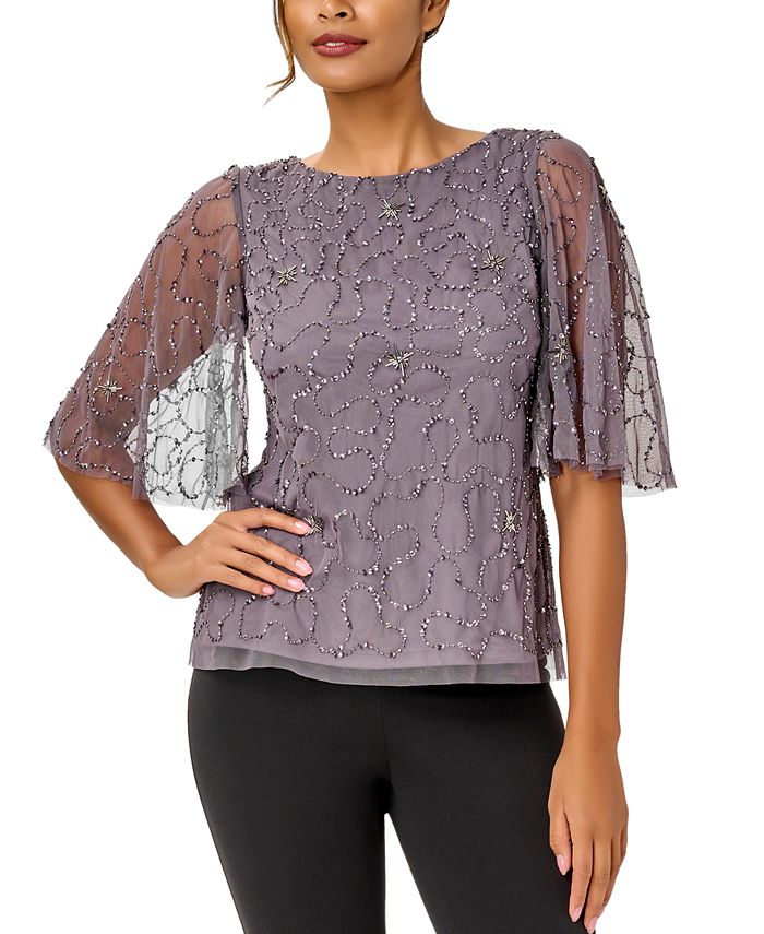 Macys flutter hot sale sleeve top