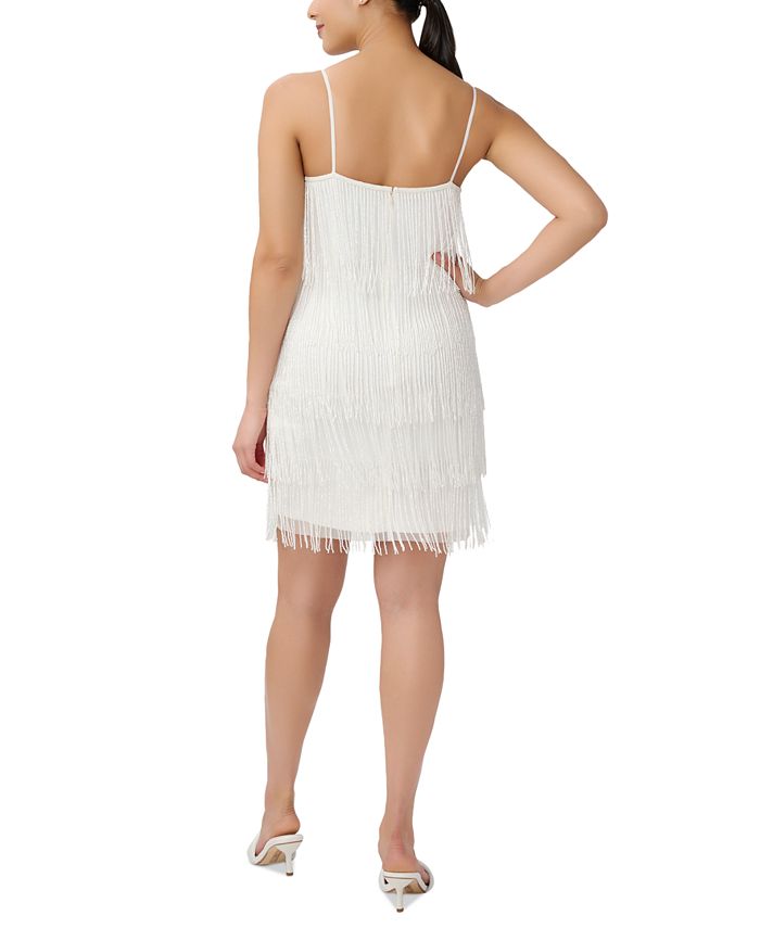 Adrianna Papell Petite Beaded Fringe Shift Dress Macy's