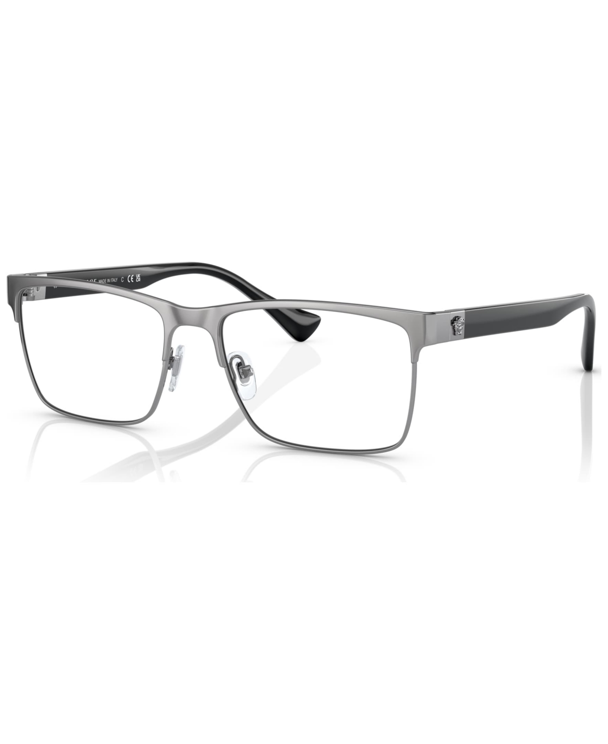 Men's Rectangle Eyeglasses, VE128556-o - Gunmetal