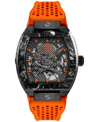 Philipp Plein Men's Automatic The $keleton Sport Master Orange