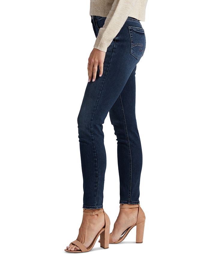 Silver Jeans Co. Women's Mid Rise Skinny Jeans Blue Size 33X31