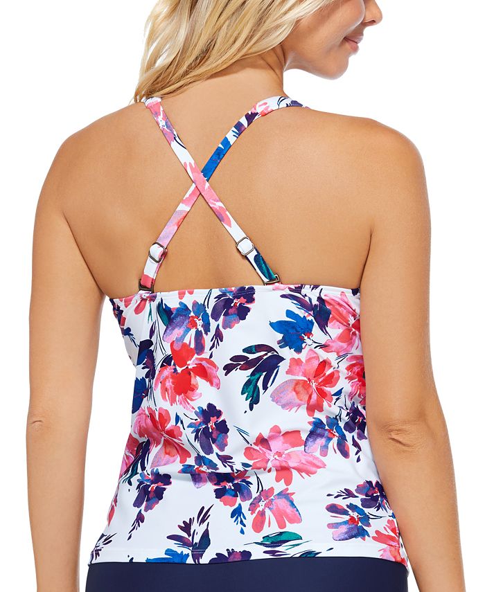 Island Escape Monterey Ruched Printed Convertible Tankini, Created for ...
