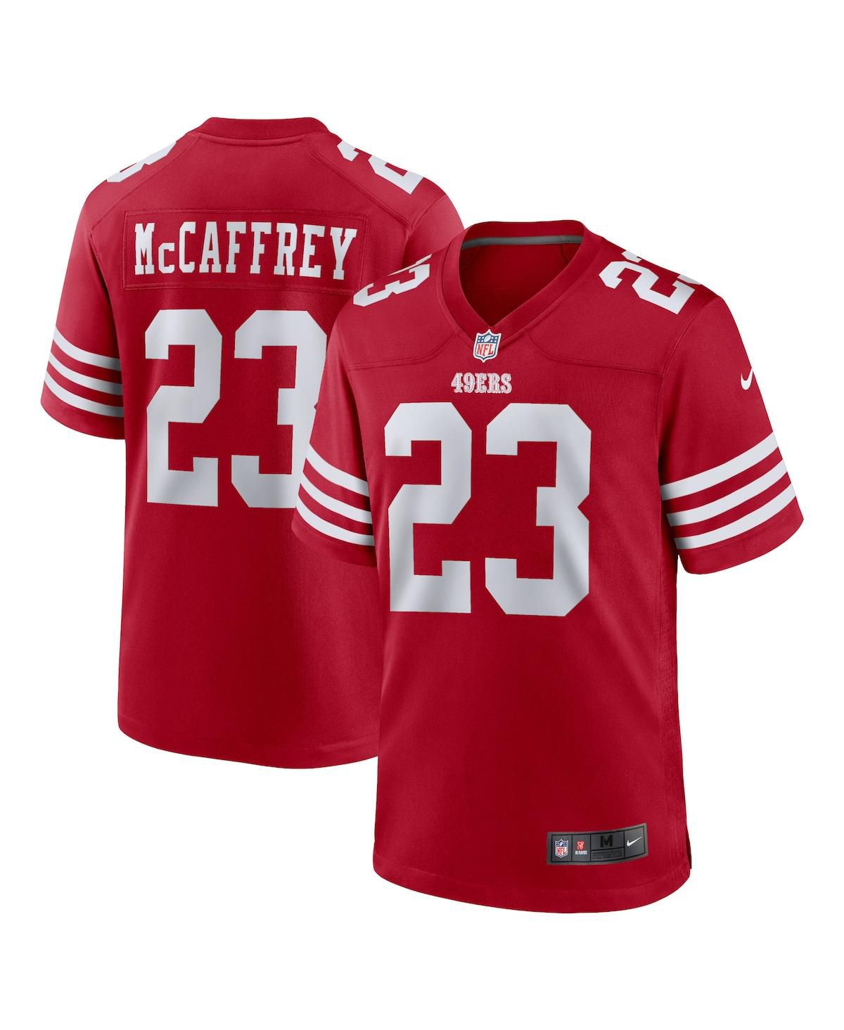 Мужская футболка игрока Christian McCaffrey Scarlet San Francisco 49ers Game Player