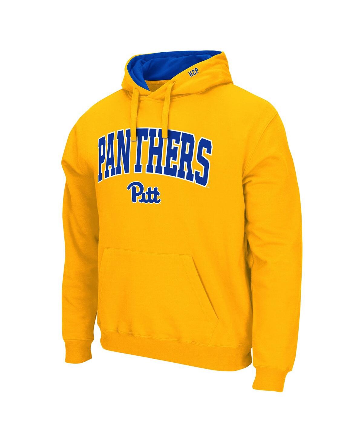 Shop Colosseum Men's  Gold Pitt Panthers Arch & Team Logo 3.0 Pullover Hoodie