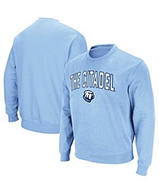 Men's Blue Citadel Bulldogs Arch Over Logo Pullover Sweatshirt