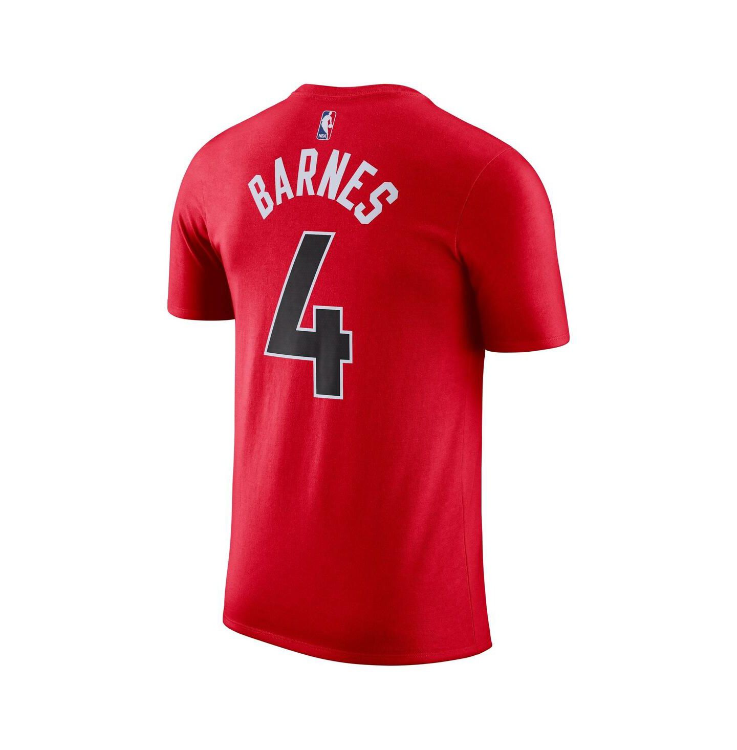 Мужская футболка Nike Scottie Barnes Red Toronto Raptors Icon 2022/23 Name and Number Performance — фото 2