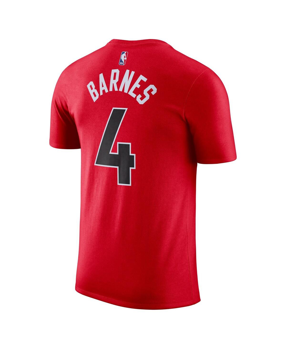 Nike Men's  Scottie Barnes Red Toronto Raptors Icon 2022/23 Name And Number Performance T-shirt In Red
