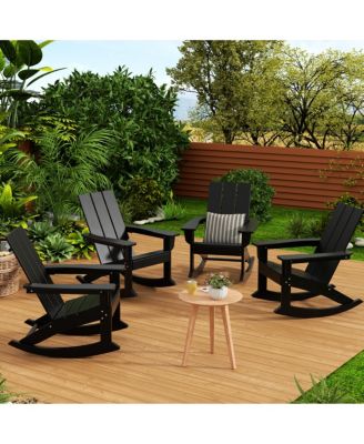 Modern Adirondack Outdoor Rocking Chair (Set of 4)