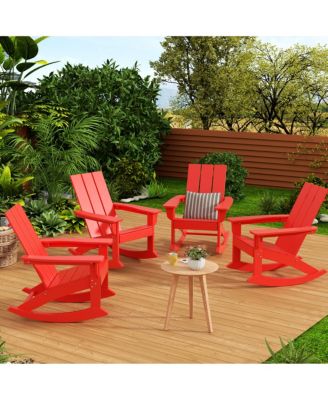 Modern Adirondack Outdoor Rocking Chair Set of 4