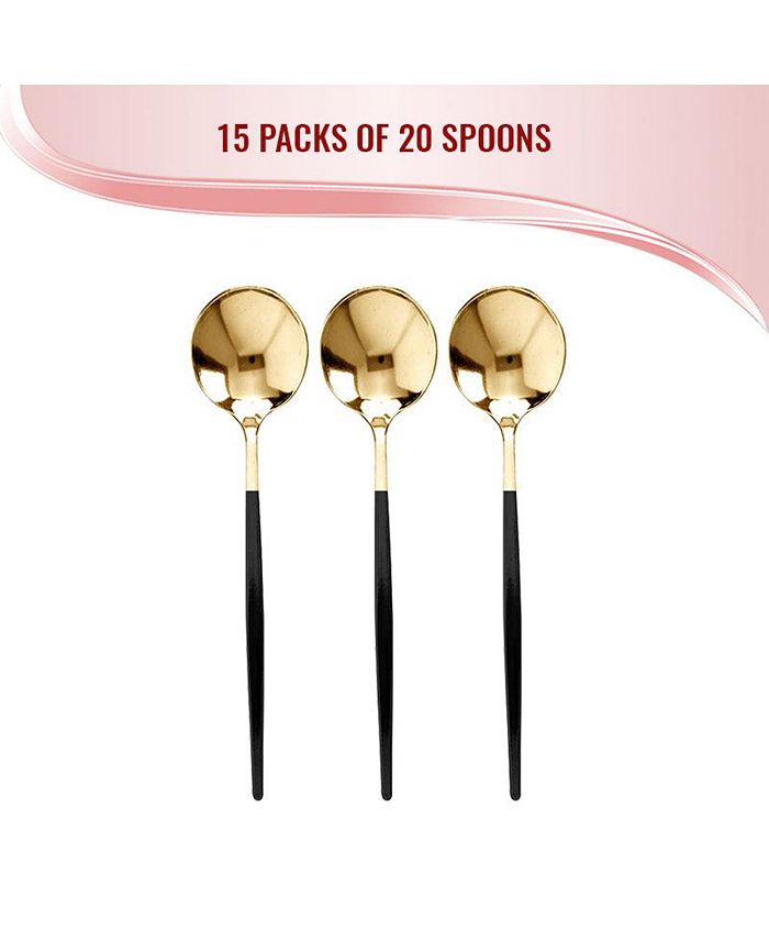 Smarty Had A Party Gold with Black Handle Moderno Disposable Plastic