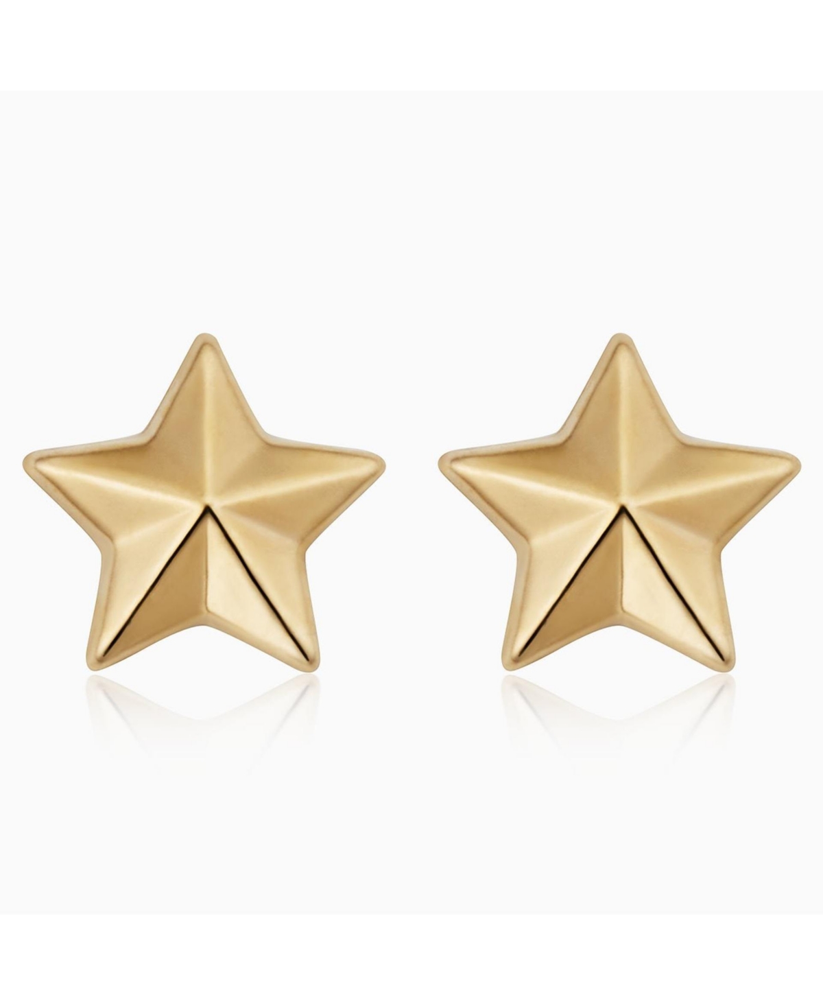 Oradina 14k Yellow Gold Street Star Studs In Yellow Gold