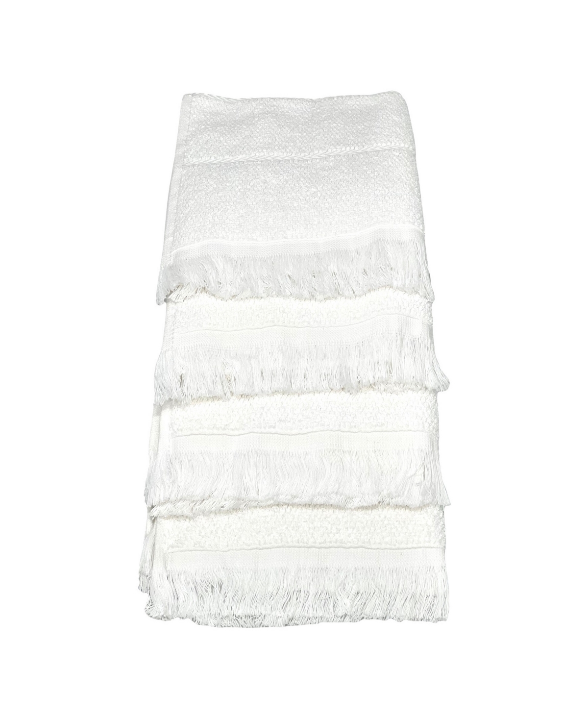 Ozan Premium Home Mirage Collection 4 Piece Turkish Cotton Luxury Washcloth Set Bedding In White