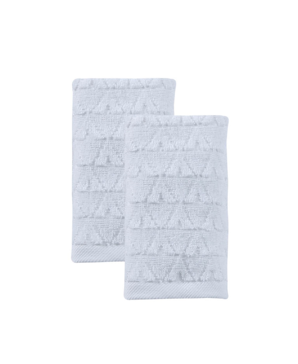 Ozan Premium Home Azure Collection 2 Piece Turkish Cotton Luxury Hand Towel Set Bedding In White