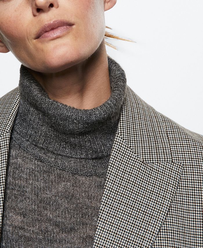 MANGO Women's Houndstooth Blazer Macy's