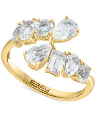 EFFY Collection - White Topaz (2-5/8 ct. t.w.) Multi-Cut Bypass Ring in 14k Gold