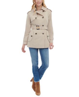 London Fog Women's Double-Breasted Belted Trench Coat, Created for