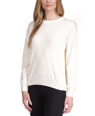 Michael Kors - Women's Button-Trim Crewneck Sweater