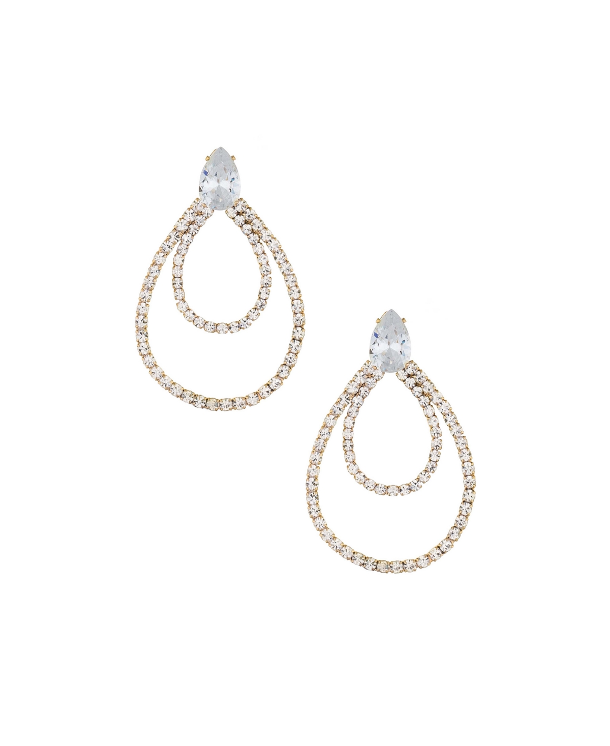 Shop Ettika Crystal Serenity Earrings In 18k Gold Plating