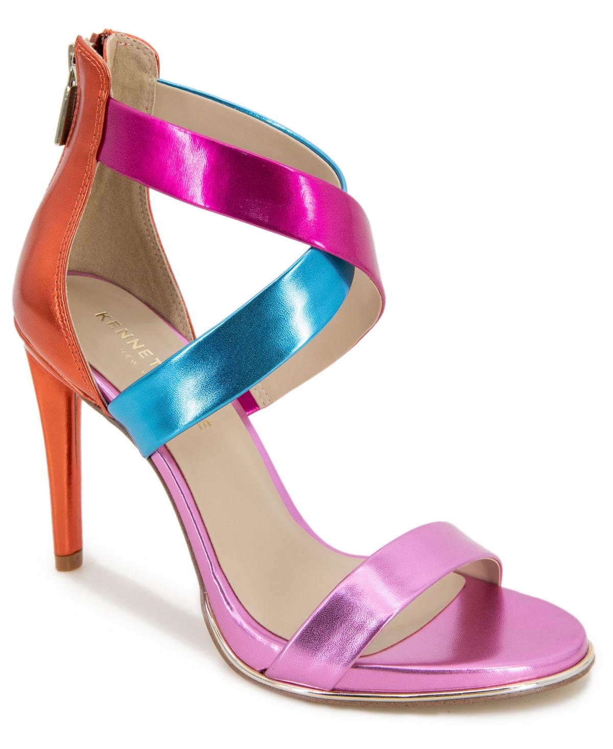 Kenneth Cole New York Women's Brooke Cross Dress Sandals Women's Shoes In Metallic Multi
