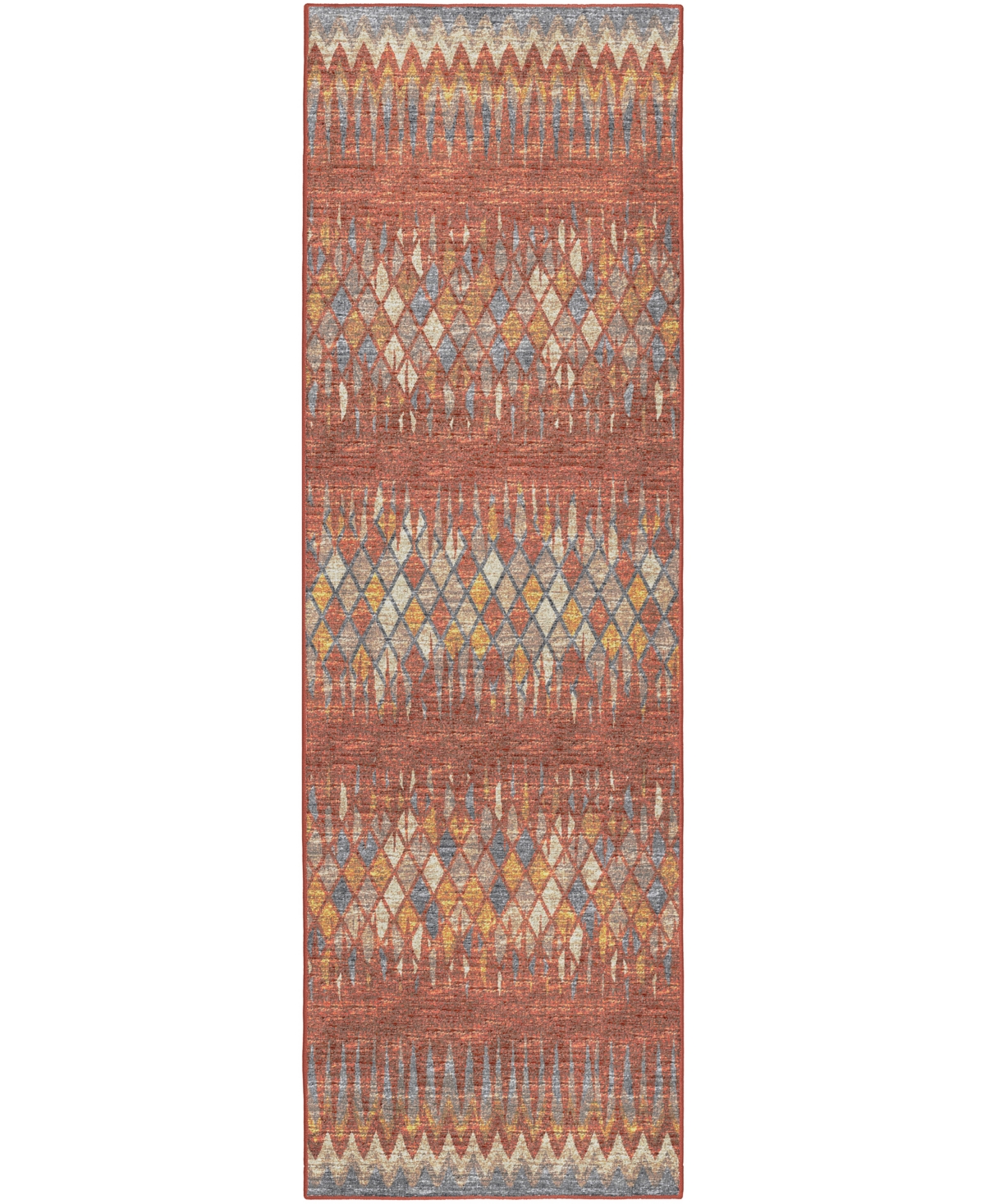 D Style Briggs Brg-5 2'6in x 12' Runner Area Rug - Paprika