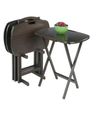 Lucca 5-Piece Wood Snack Table Set