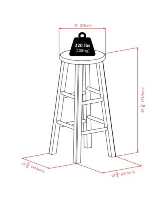 Ivy 29.1" Wood Bar Stool