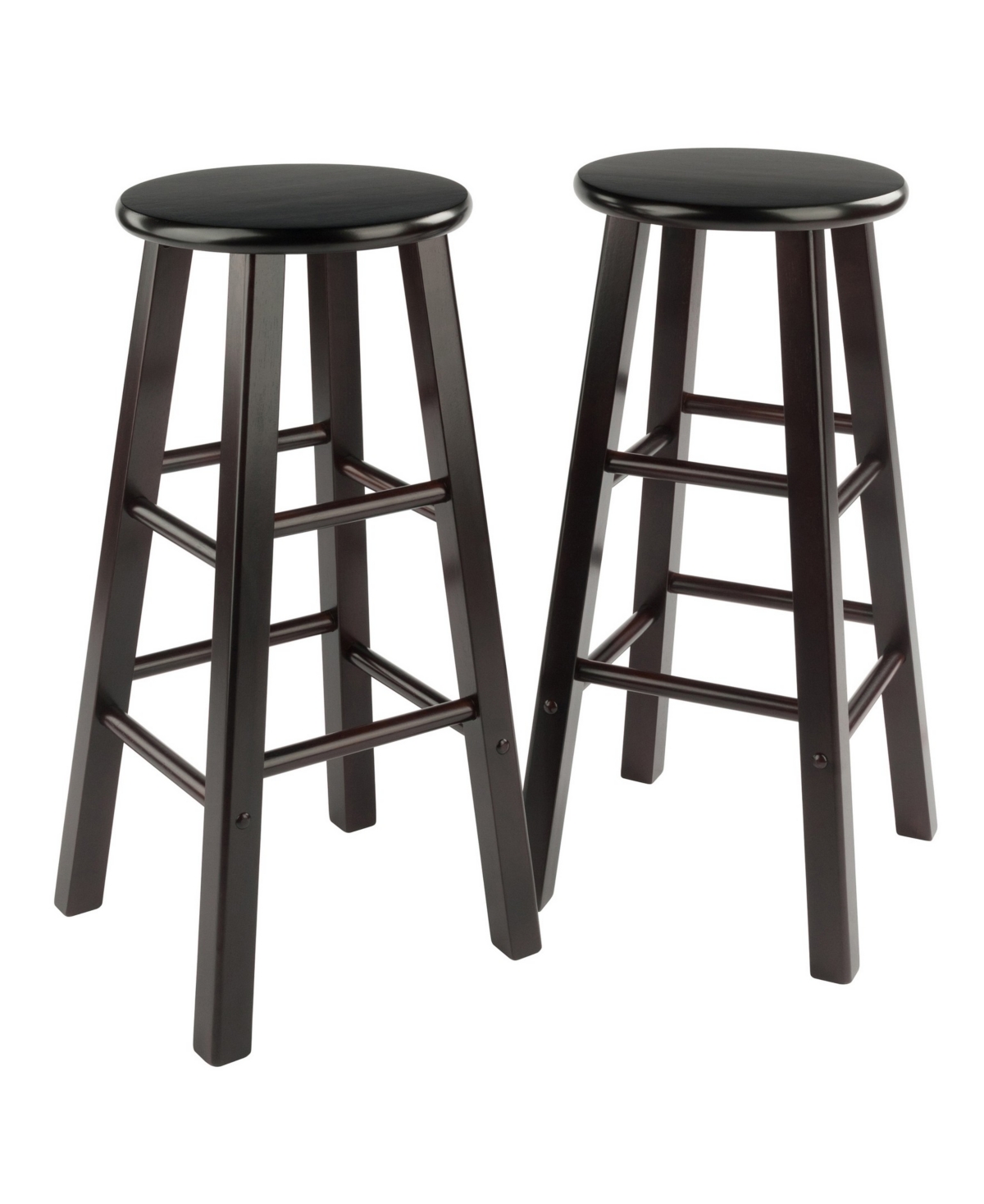 Winsome Element 2 Piece Wood Bar Stool Set In Espresso