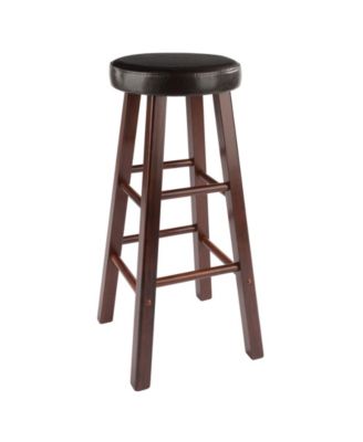 Maria 2-Piece Wood Cushion Seat Bar Stool Set