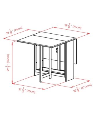 Clara 29.53" Wood Double Drop Leaf Dining Table