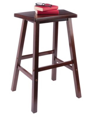 Katashi 28.62" Wood Fan Shape Bar Stool
