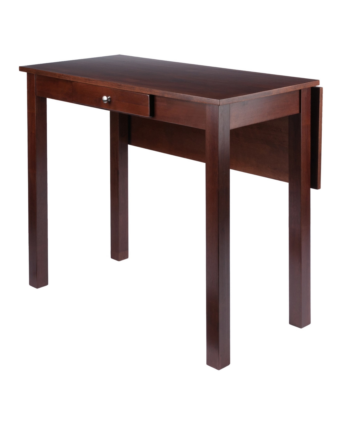 Winsome Perrone 34.06" Wood High Table With Drop Leaf In Walnut