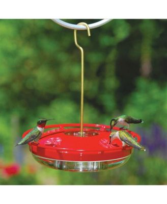 HummZinger HighView Hanging Hummingbird Feeder, 12 oz - Red