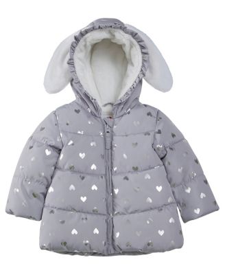 Baby Girls Soft Fleece Lined Puffer Jacket Winter Coat