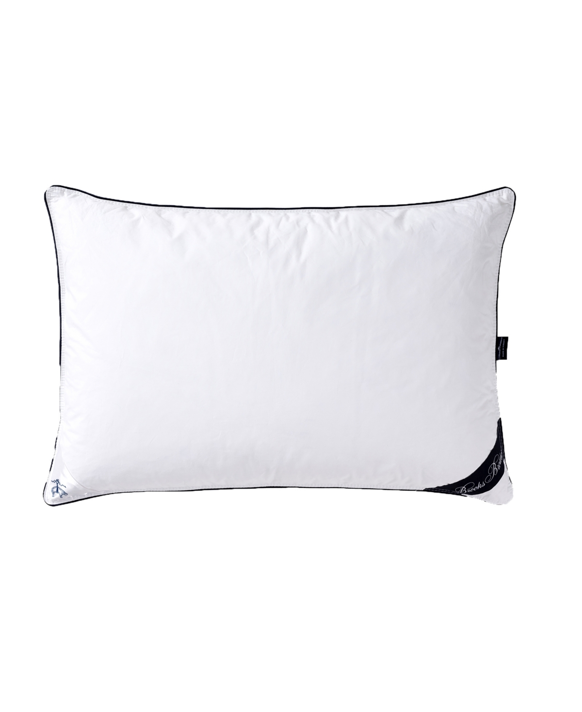 Brooks Brothers Down Cotton Queen Pillow In White