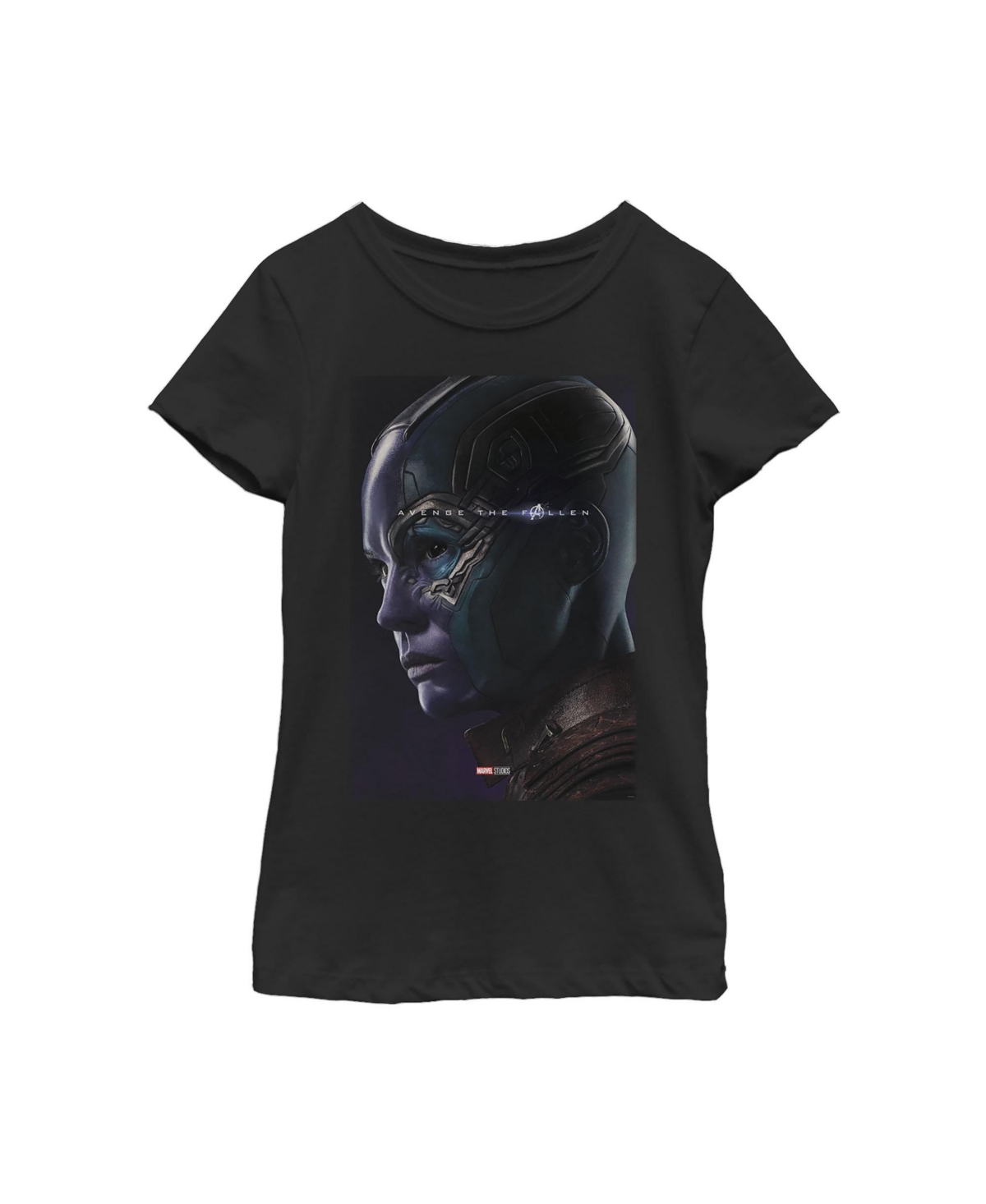 Girl's Marvel Avengers: Endgame Nebula Poster Child T-Shirt - Black