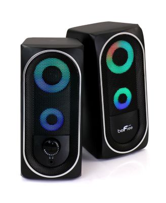 2.0 Computer Gaming Speakers with LED RGB Lights