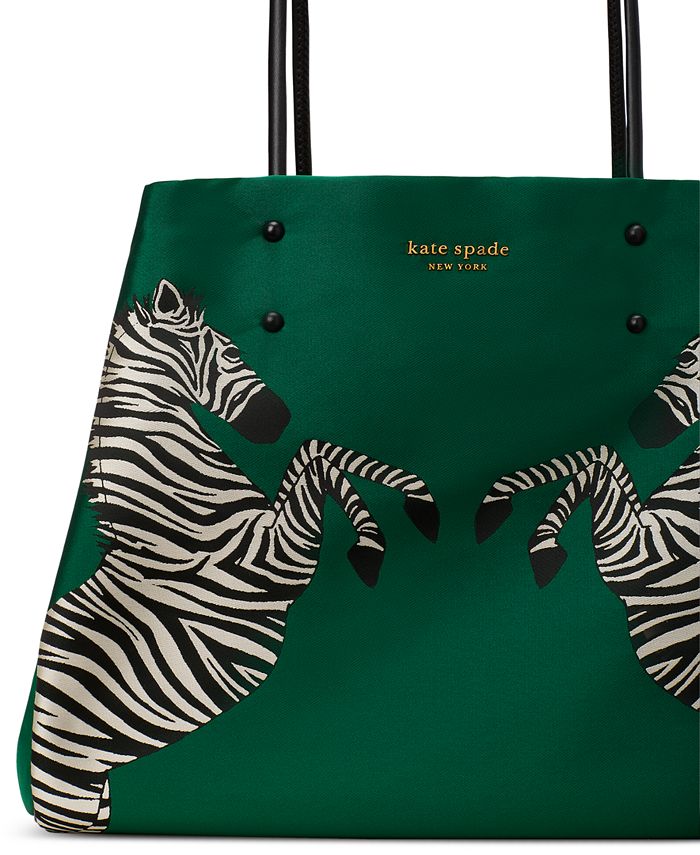 kate spade new york Everything Dancing Zebras Embroidered Satin Large ...