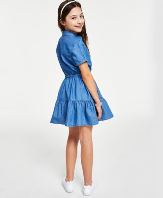 Big Girls Denim Shirt Dress