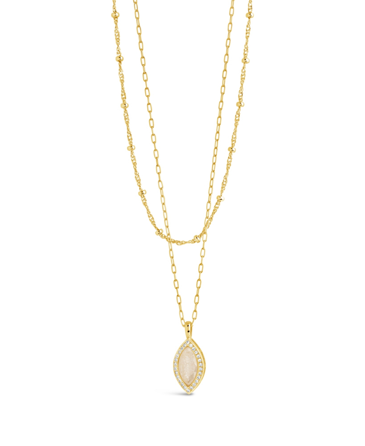 Sterling Forever Calla Layered Necklace, 18-20 In Gold