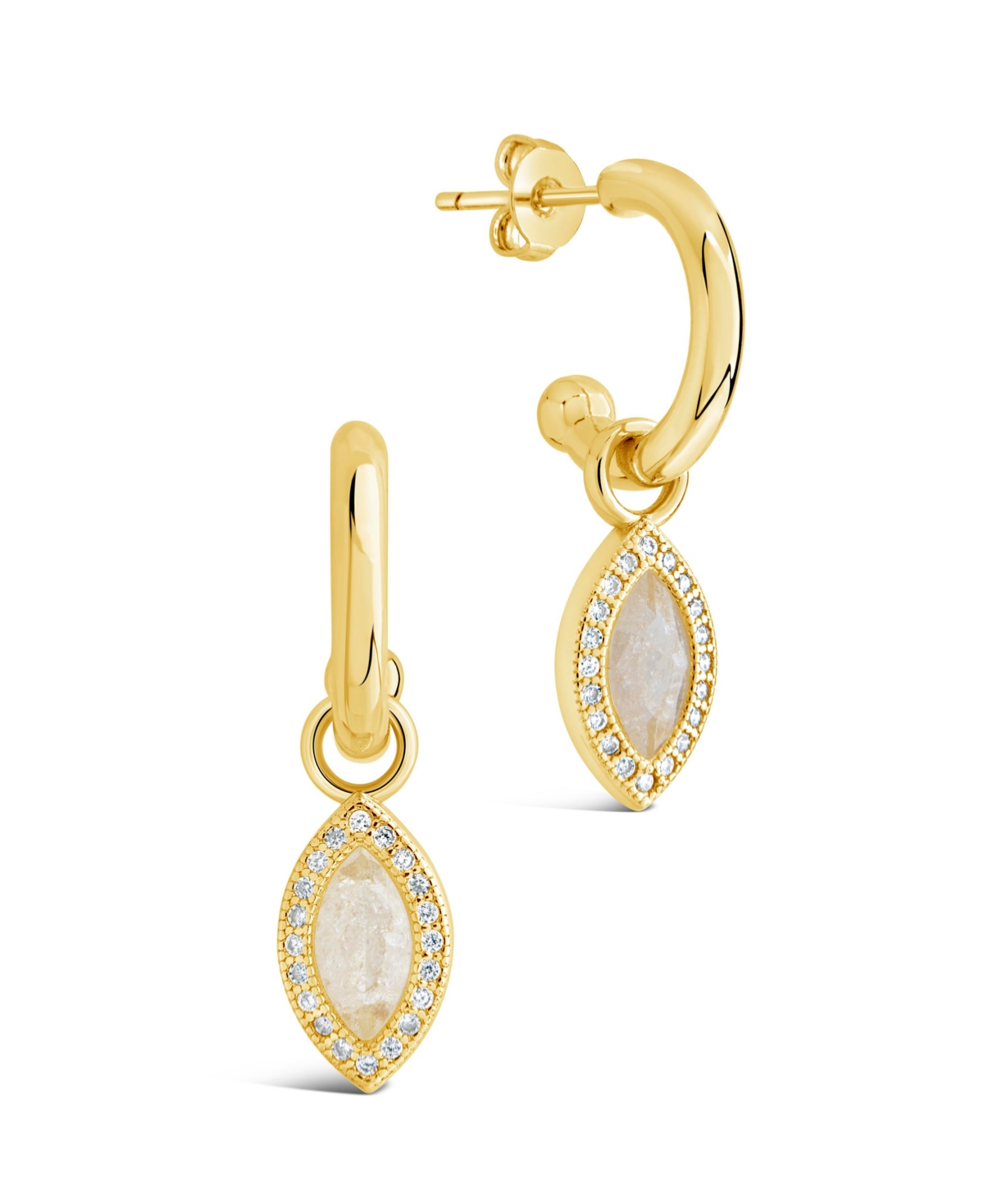 Shop Sterling Forever Calla Hoops In Gold
