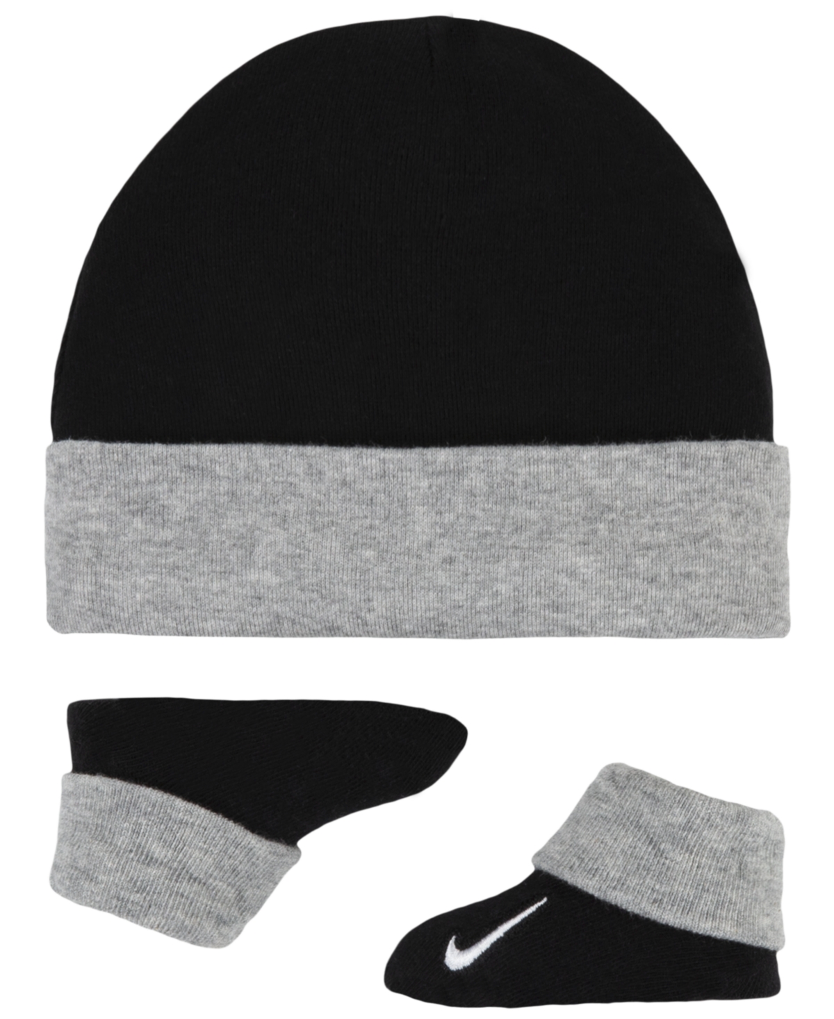 Nike Baby Boys or Baby Girls Swoosh Hat and Booties, 2 Piece Set
