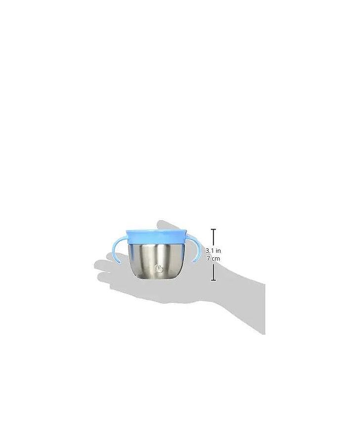 Munchkin Stainless Steel Snack Catcher with Lid, 9 Ounce, Blue