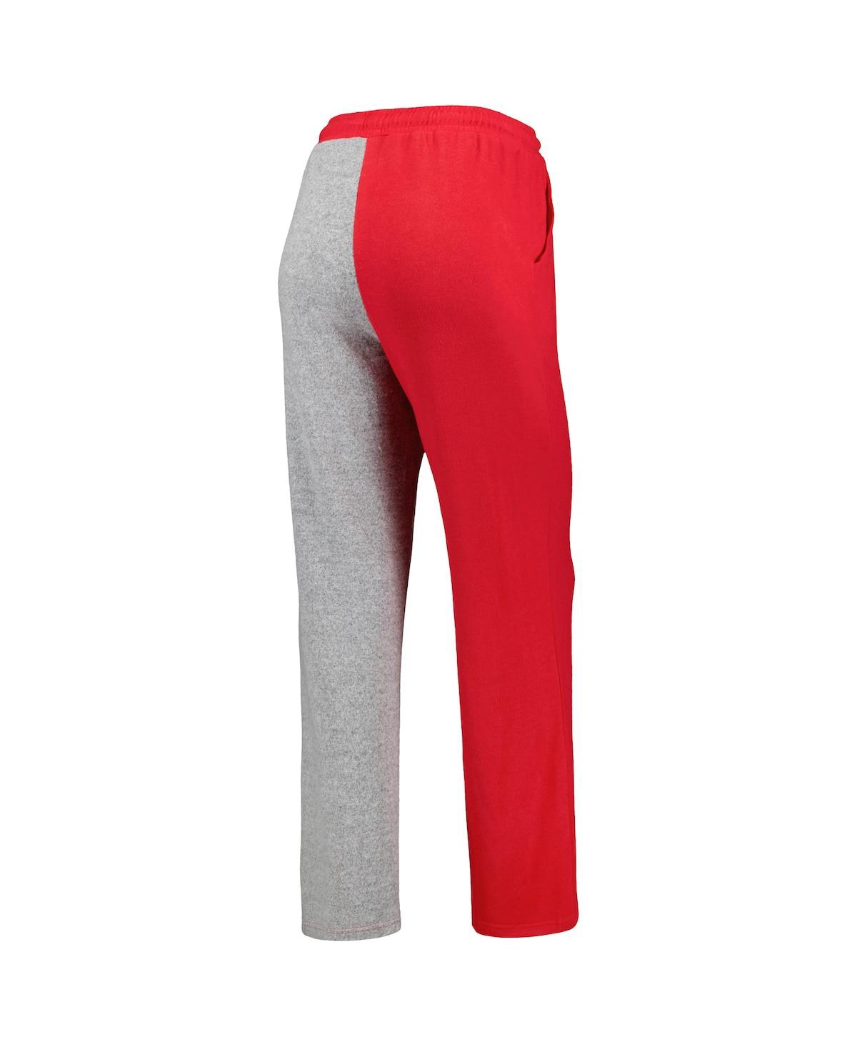 Shop Zoozatz Women's  Scarlet, Gray Ohio State Buckeyes Colorblock Cozy Tri-blend Lounge Pants In Scarlet,gray