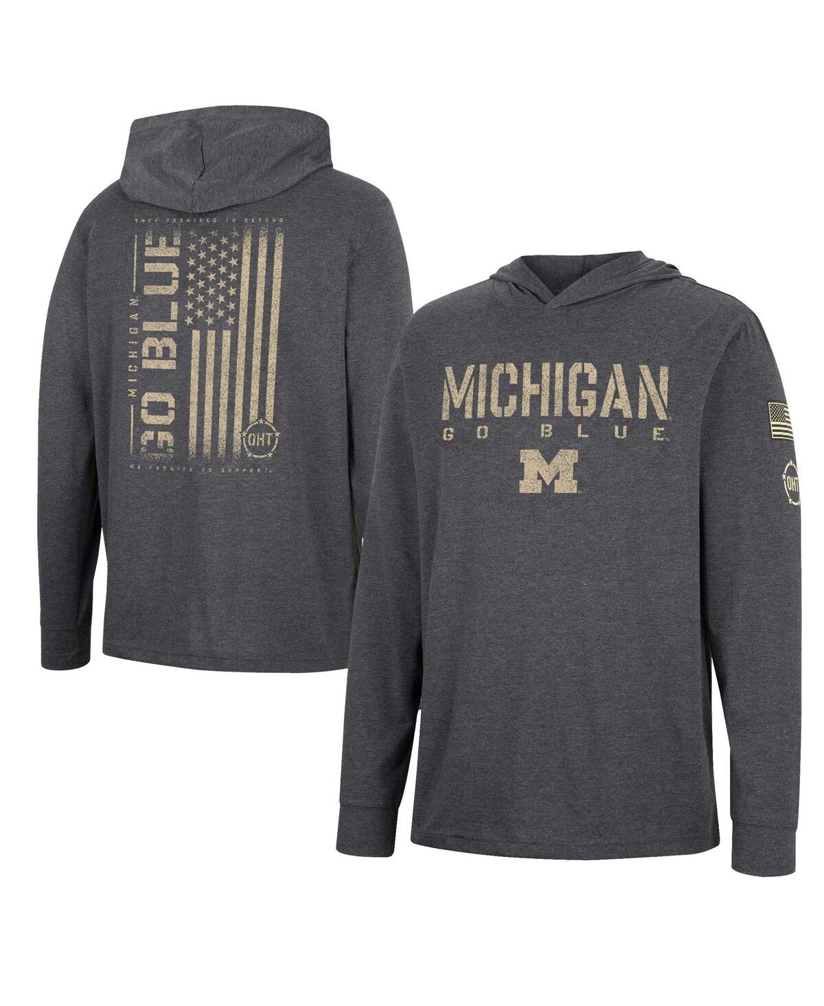 Shop Colosseum Men's  Charcoal Michigan Wolverines Team Oht Military-inspired Appreciation Hoodie Long Sle