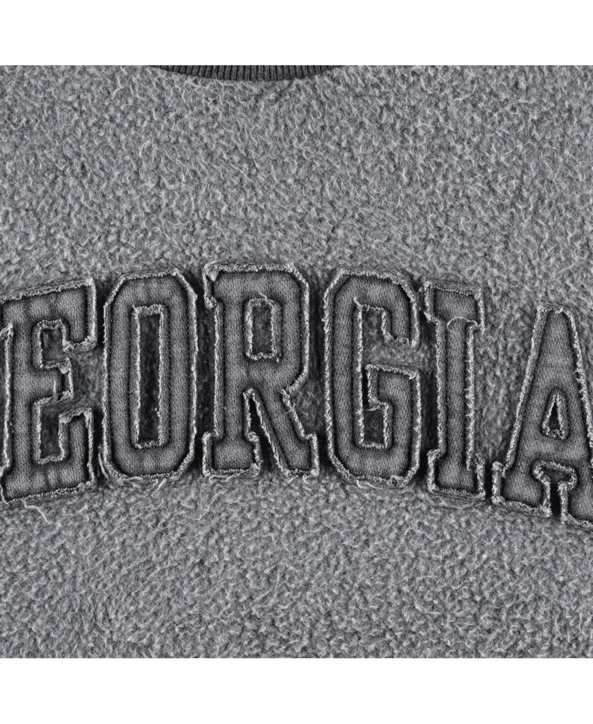PRESSBOX WOMEN'S PRESSBOX BLACK GEORGIA BULLDOGS PONCHOVILLE PULLOVER SWEATSHIRT 