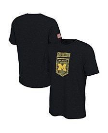 Men's Brand Black Michigan Wolverines Veterans Camo T-shirt