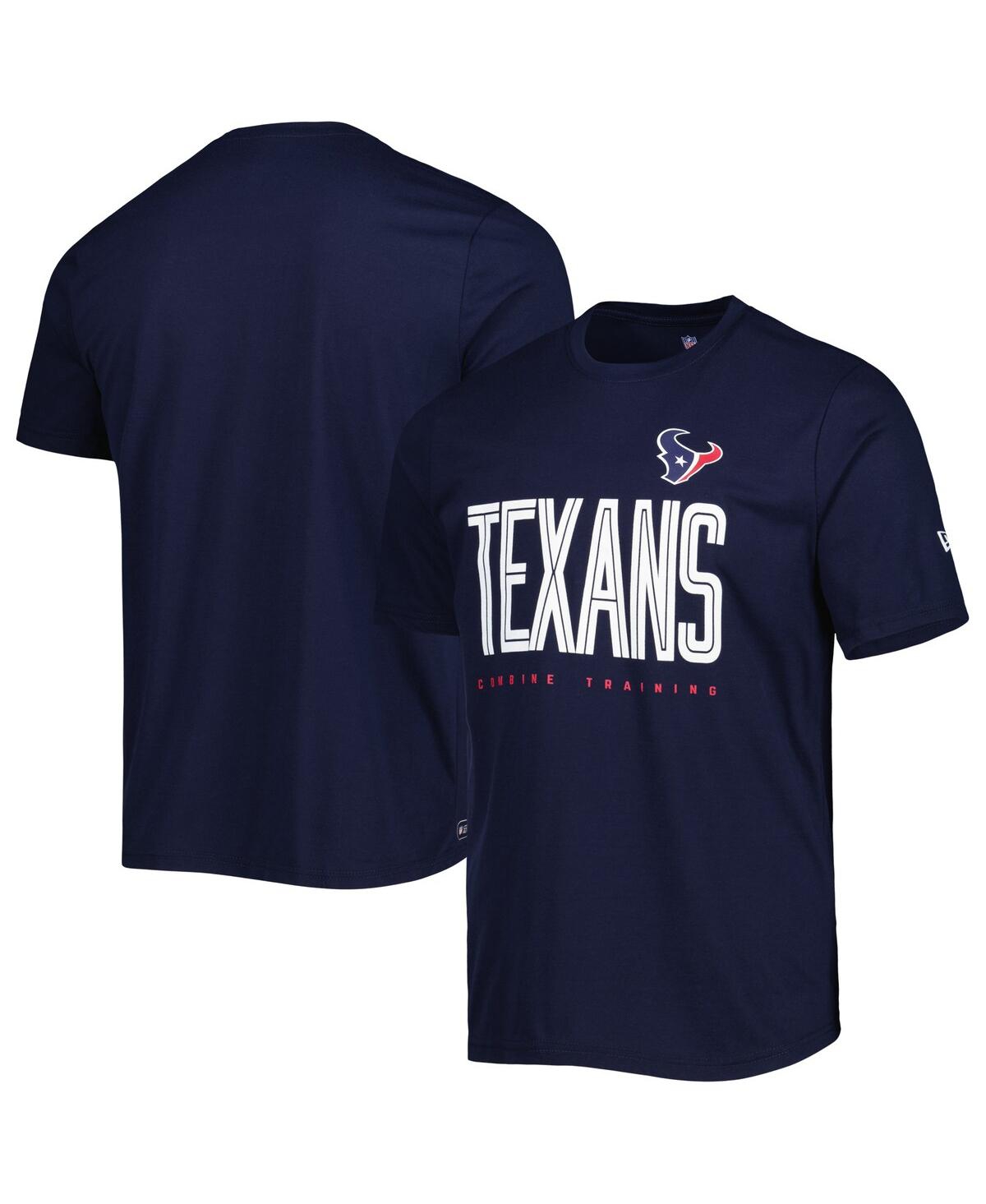 Shop New Era Men's  Navy Houston Texans Combine Authentic Training Huddle Up T-shirt