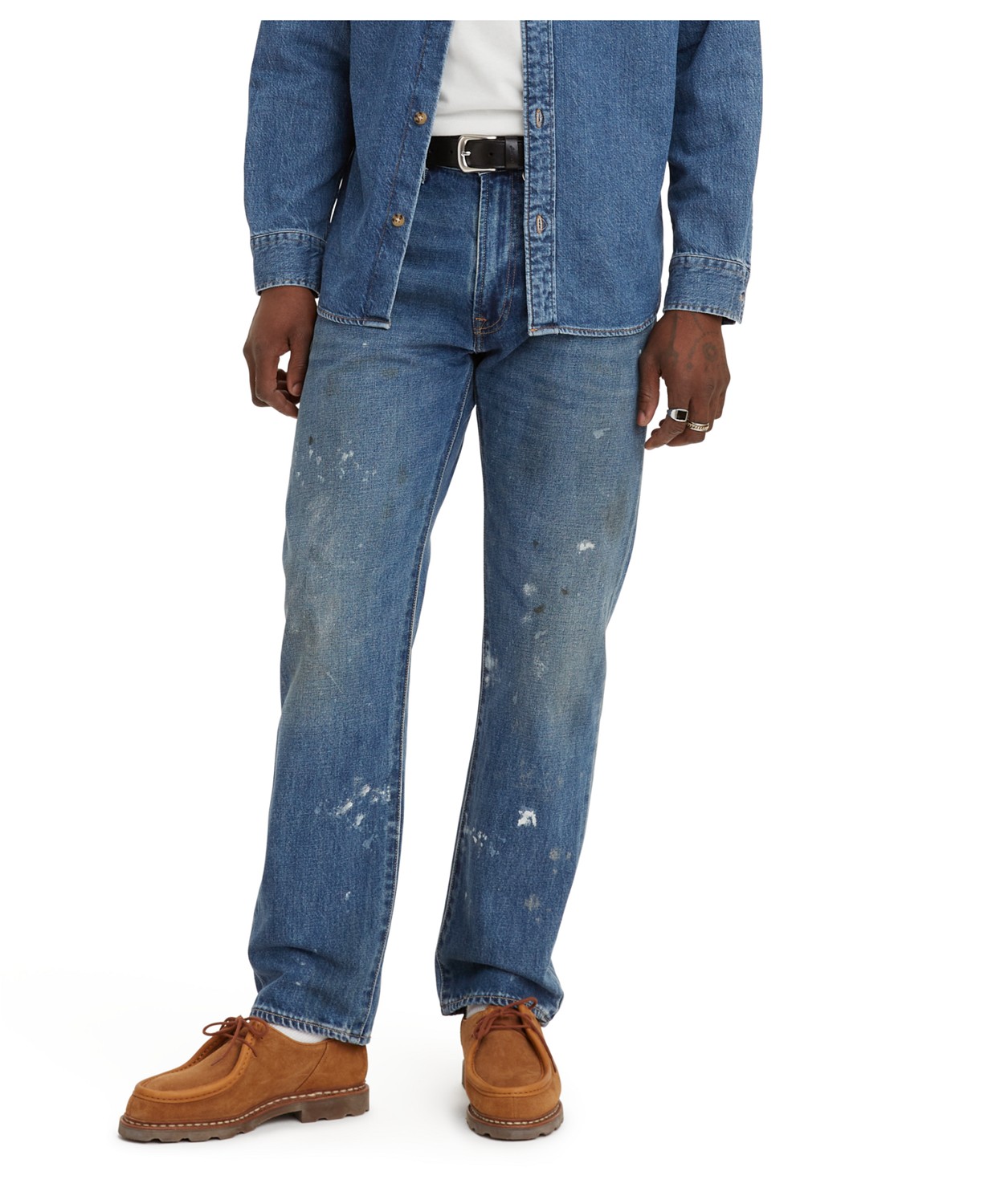 Mens 551Z Authentic Straight-Fit Stonewash Jeans