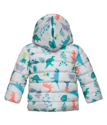 Baby Boys Fleece Hooded Puffer Jacket