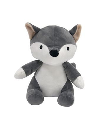 Bedtime Originals Little Rascals Gray White Woodland Fox Plush